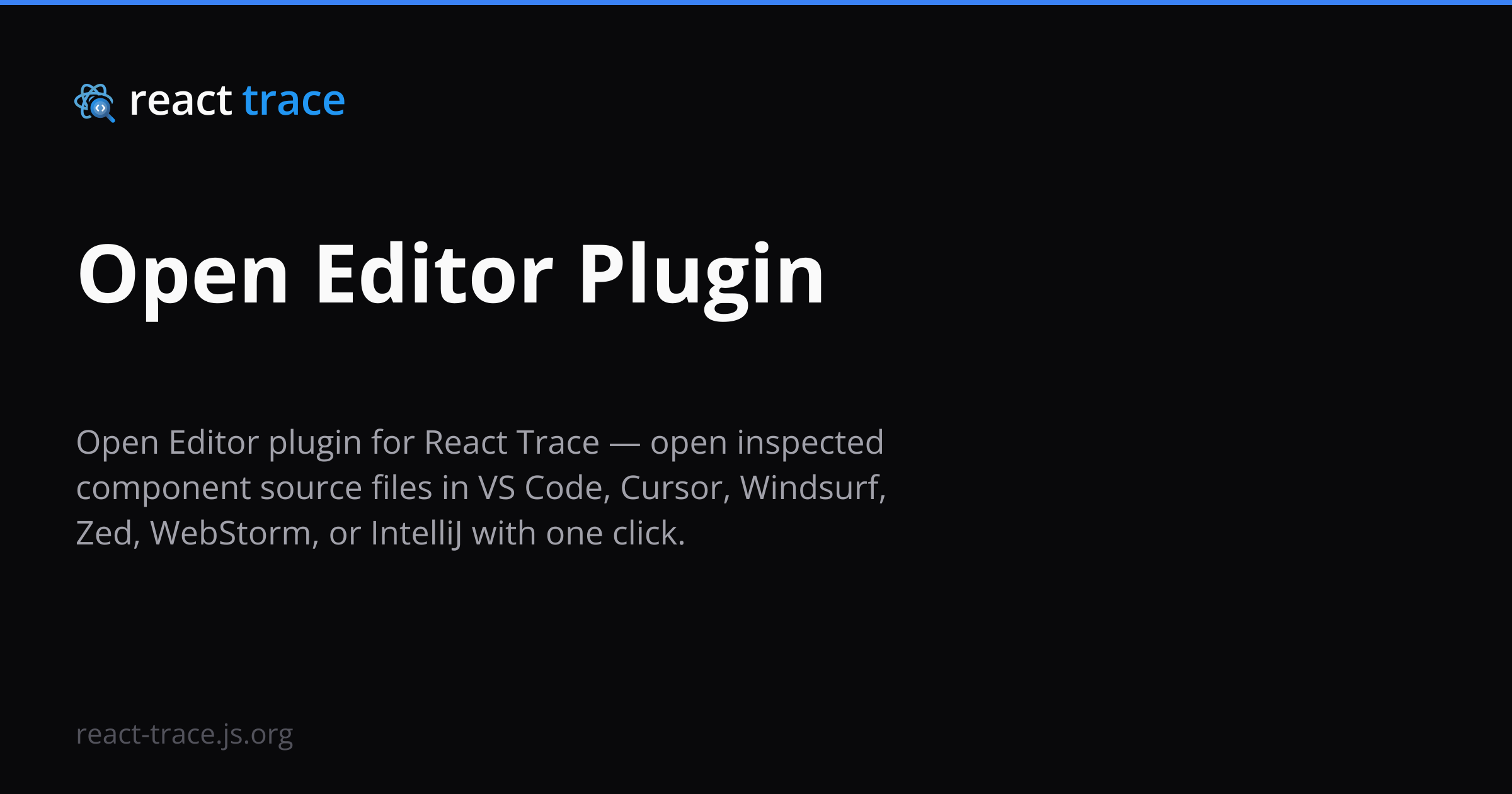 Open Editor Plugin - React Trace